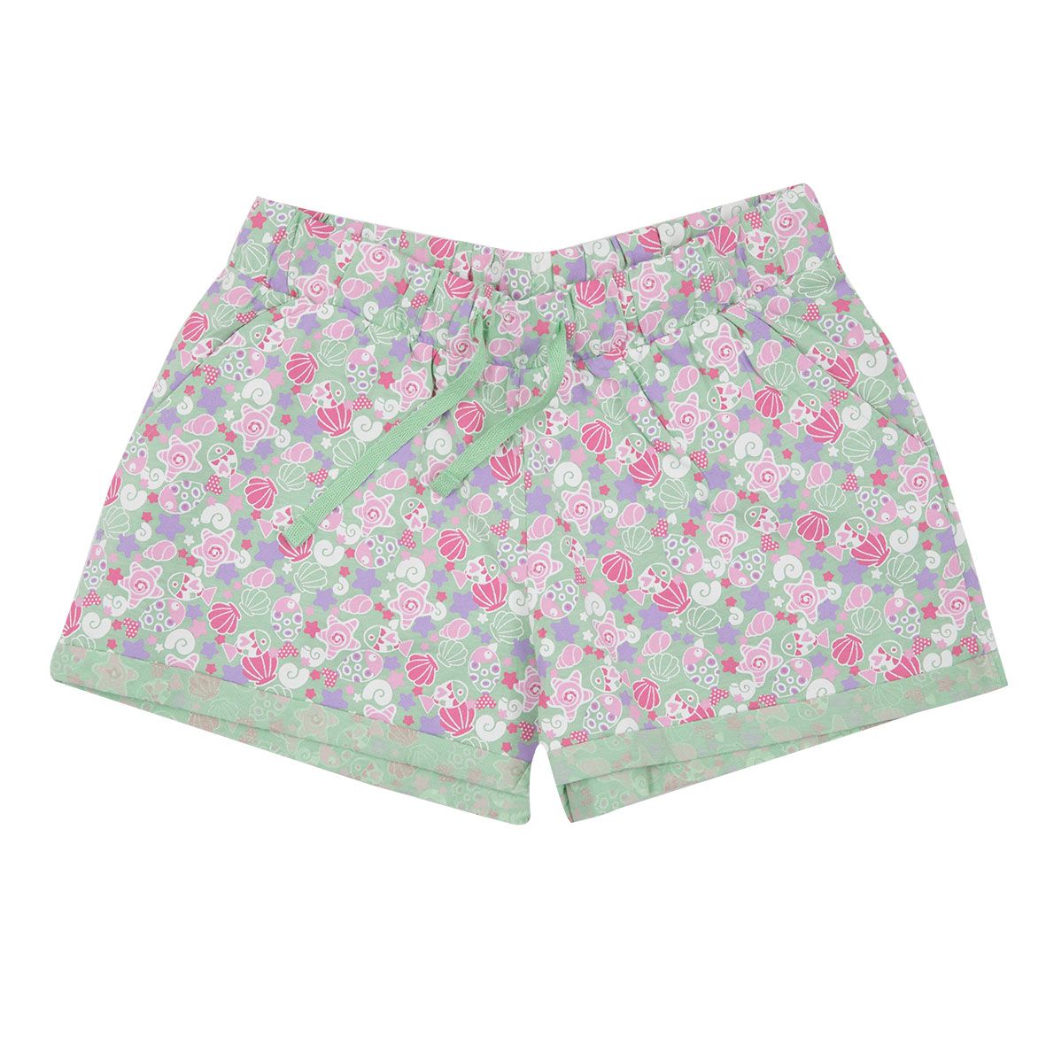 Short jersey bimba verde "mare" - Mawi