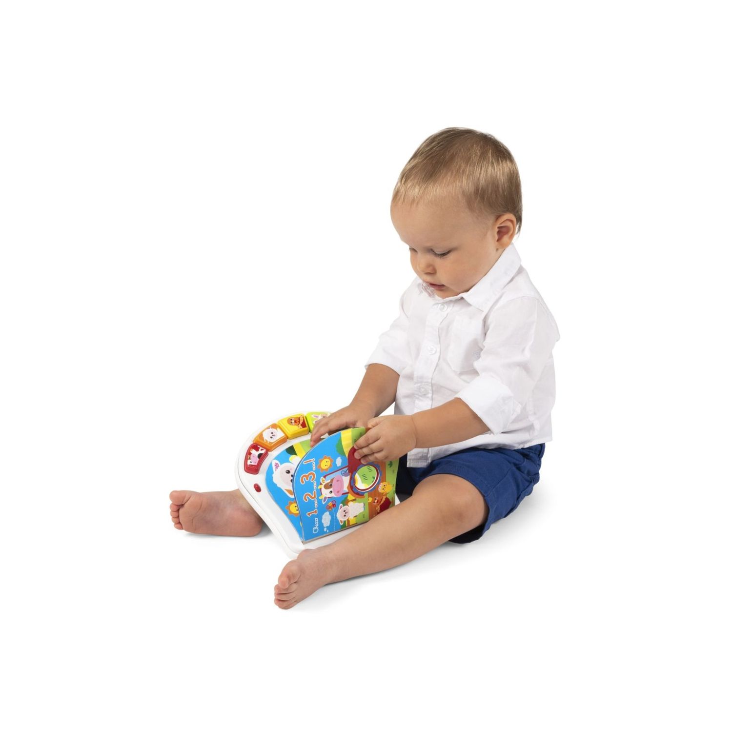 Libretto elettronico interattivo per bambini – impara animali, numeri e forme -6m+ - chicco - Chicco