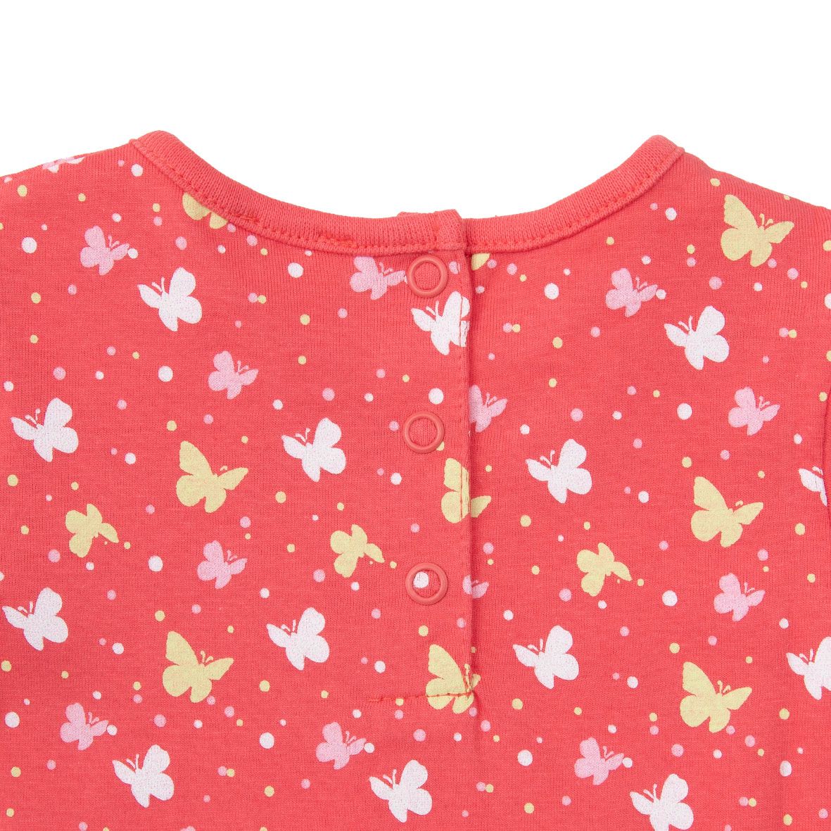 Abito bimba corallo stampa farfalle - Mawi