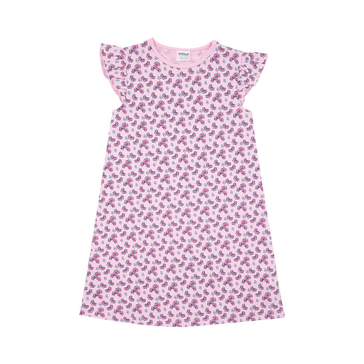 Abito jersey bimba rosa farfalle - Mawi