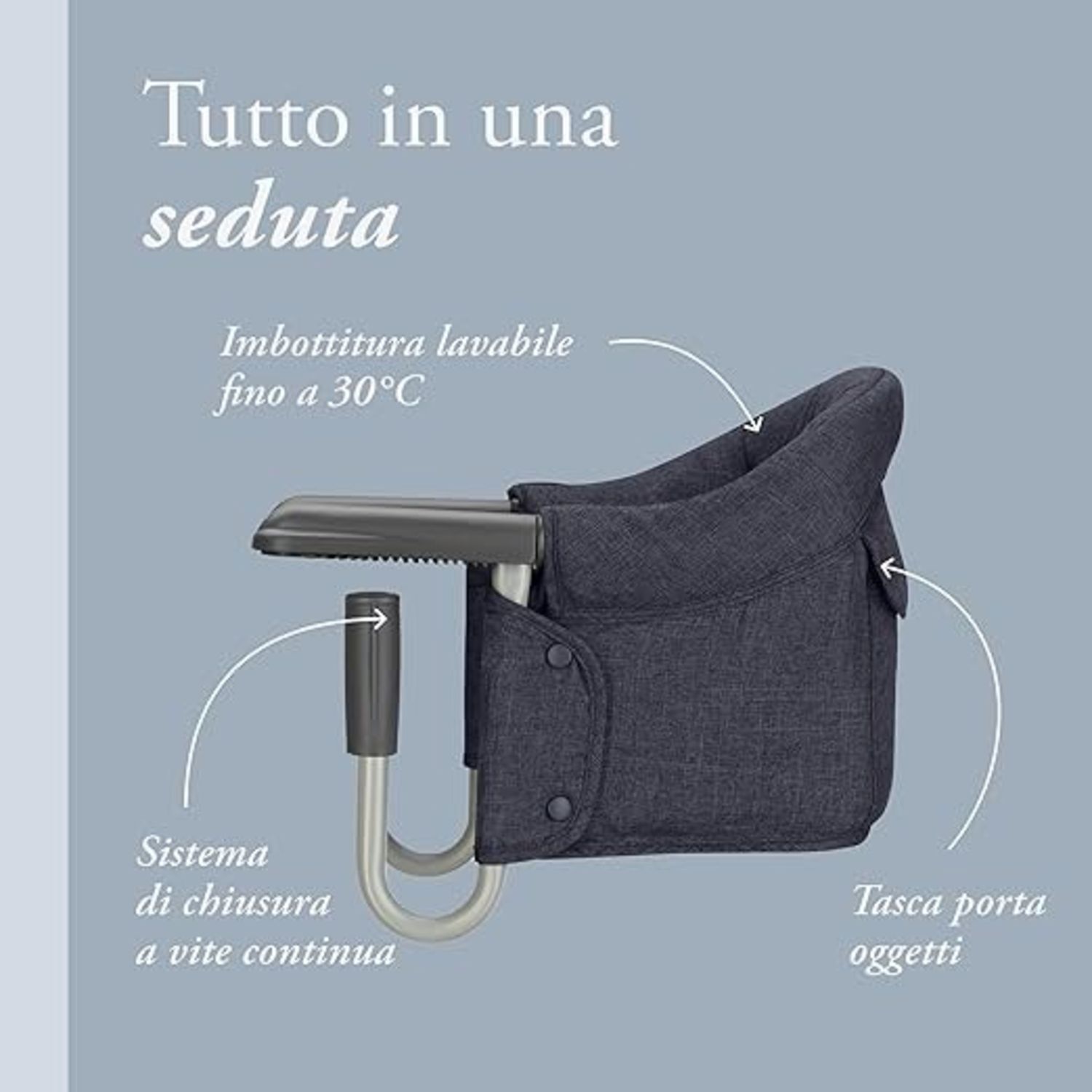 Seggiolino da tavola fast ocean navy - inglesina - Inglesina