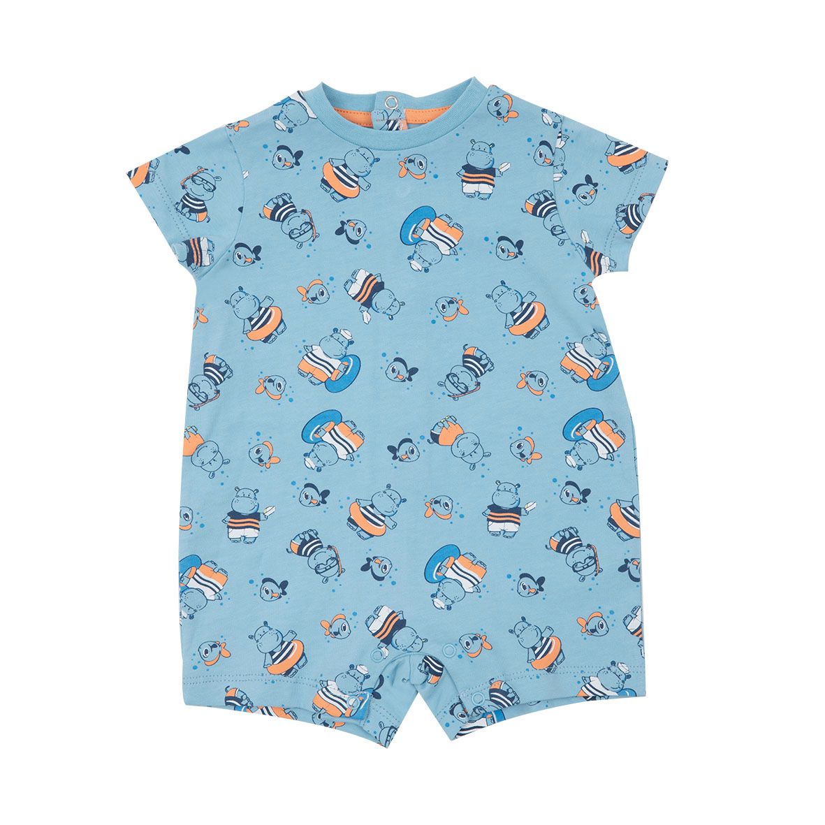 Pagliaccetto neonato hippo allover - Mawi