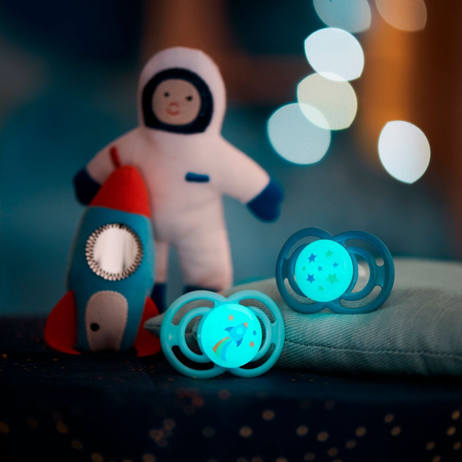 Succhietto perfect night confezione doppia 6+ mesi con porta ciuccio - verde - mam - Mam