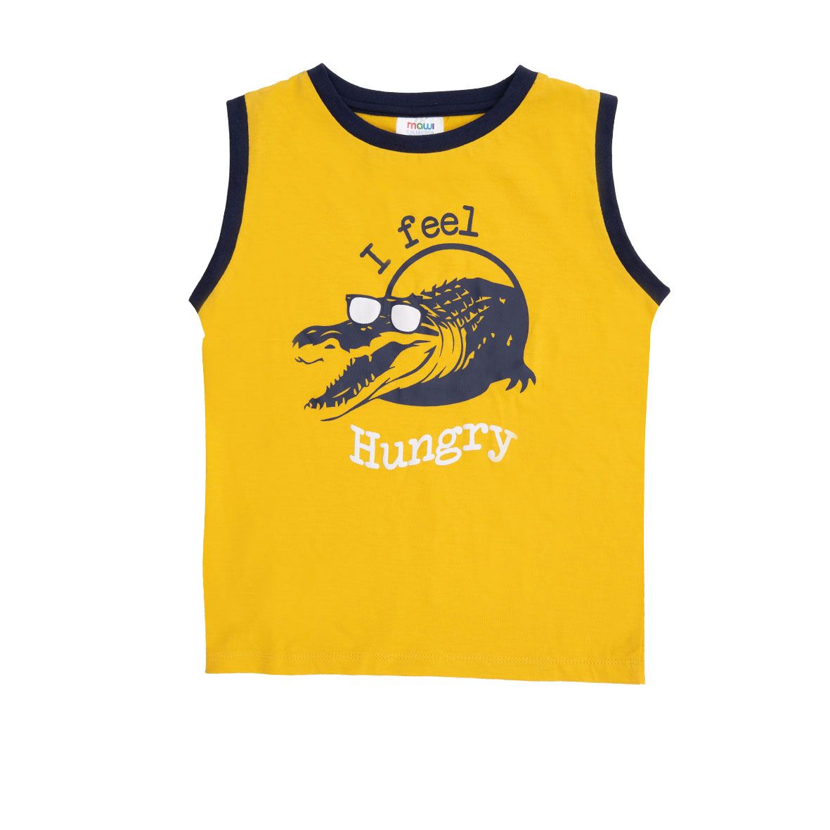 Canotta jersey bimbo gialla stampata - Mawi