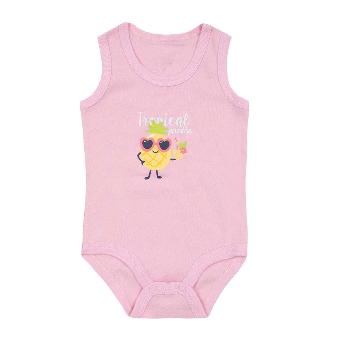 Body a canotta bimba rosa stampato - Mawi