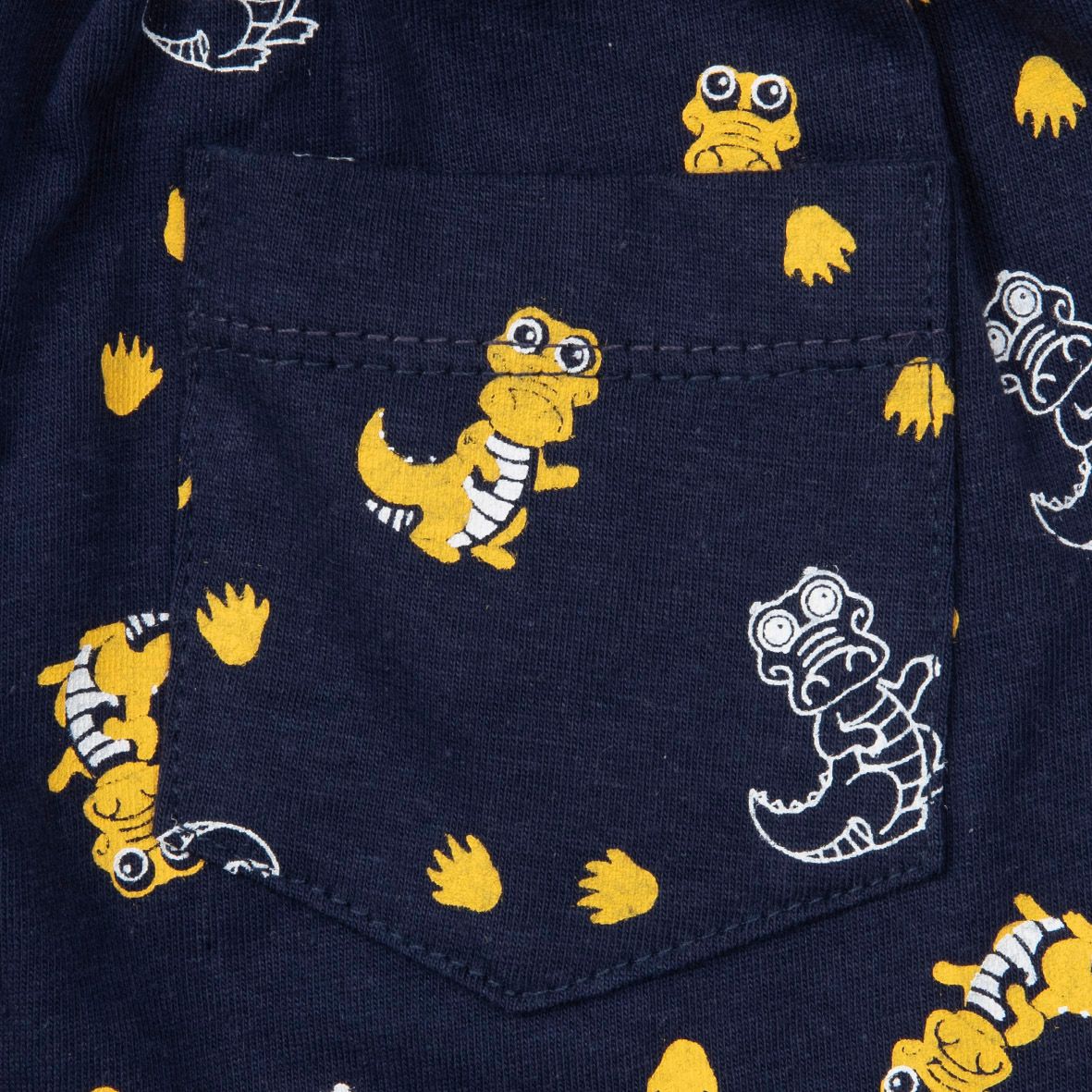 Short jersey bimbo blu scuro stampato - Mawi