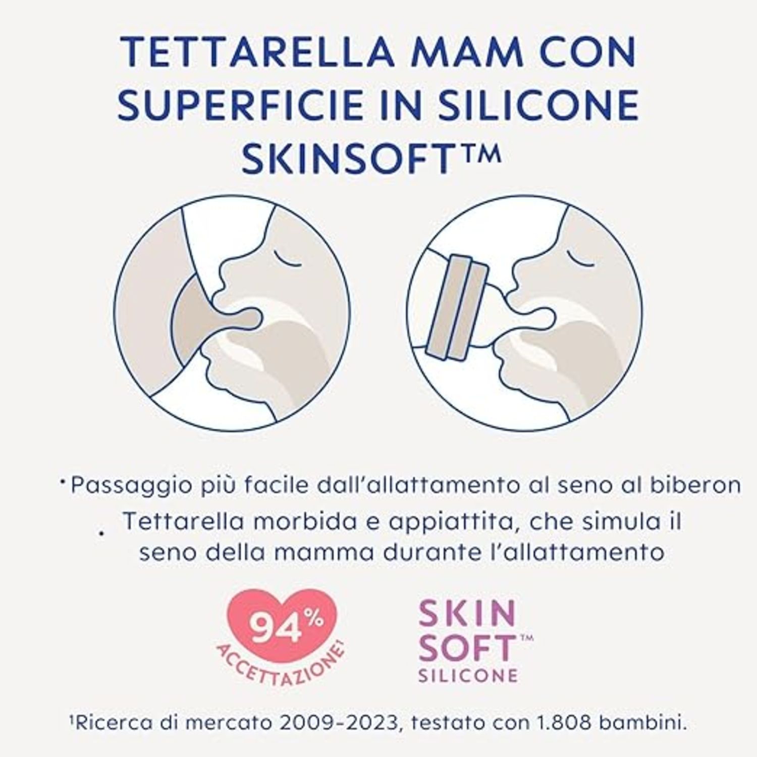 Biberon easy active baby bottle 330 ml 4+ mesi, tettarella misura 3 piatta e simmetrica, neutro - mam - Mam