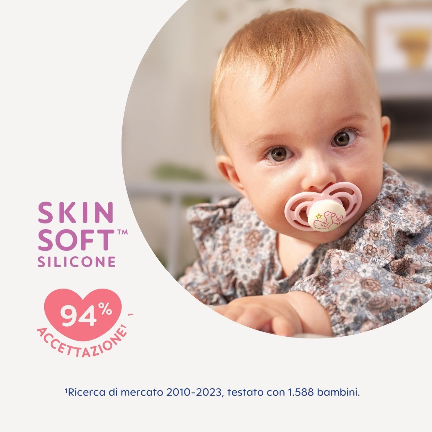 Succhietto perfect confezione doppia 2-6 mesi con porta ciuccio - rosa - mam - Mam