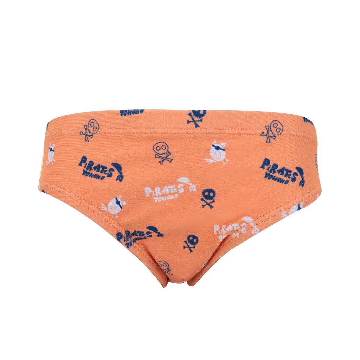 Costume slip bimbo arancio stampa pirati - Mawi