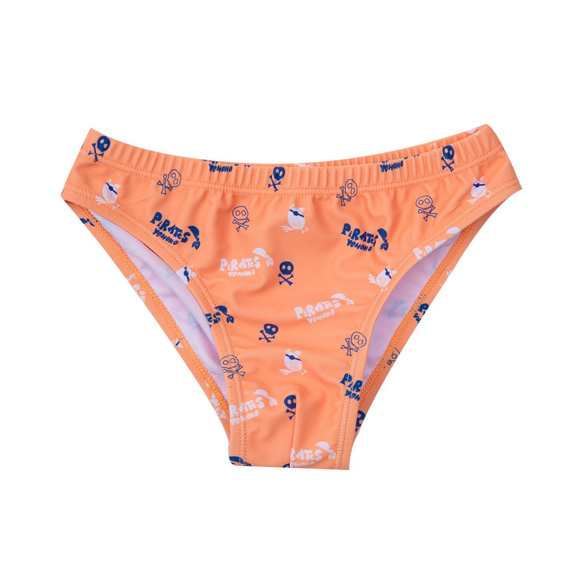 Costume slip bimbo arancio stampa pirati - Mawi