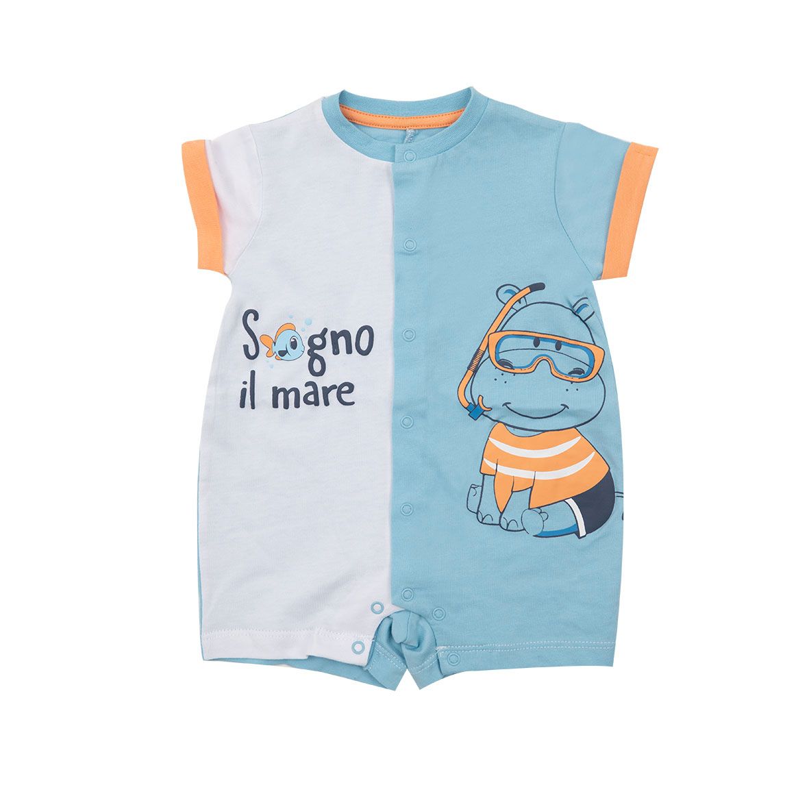 Pagliaccetto estivo neonato bicolor - Mawi