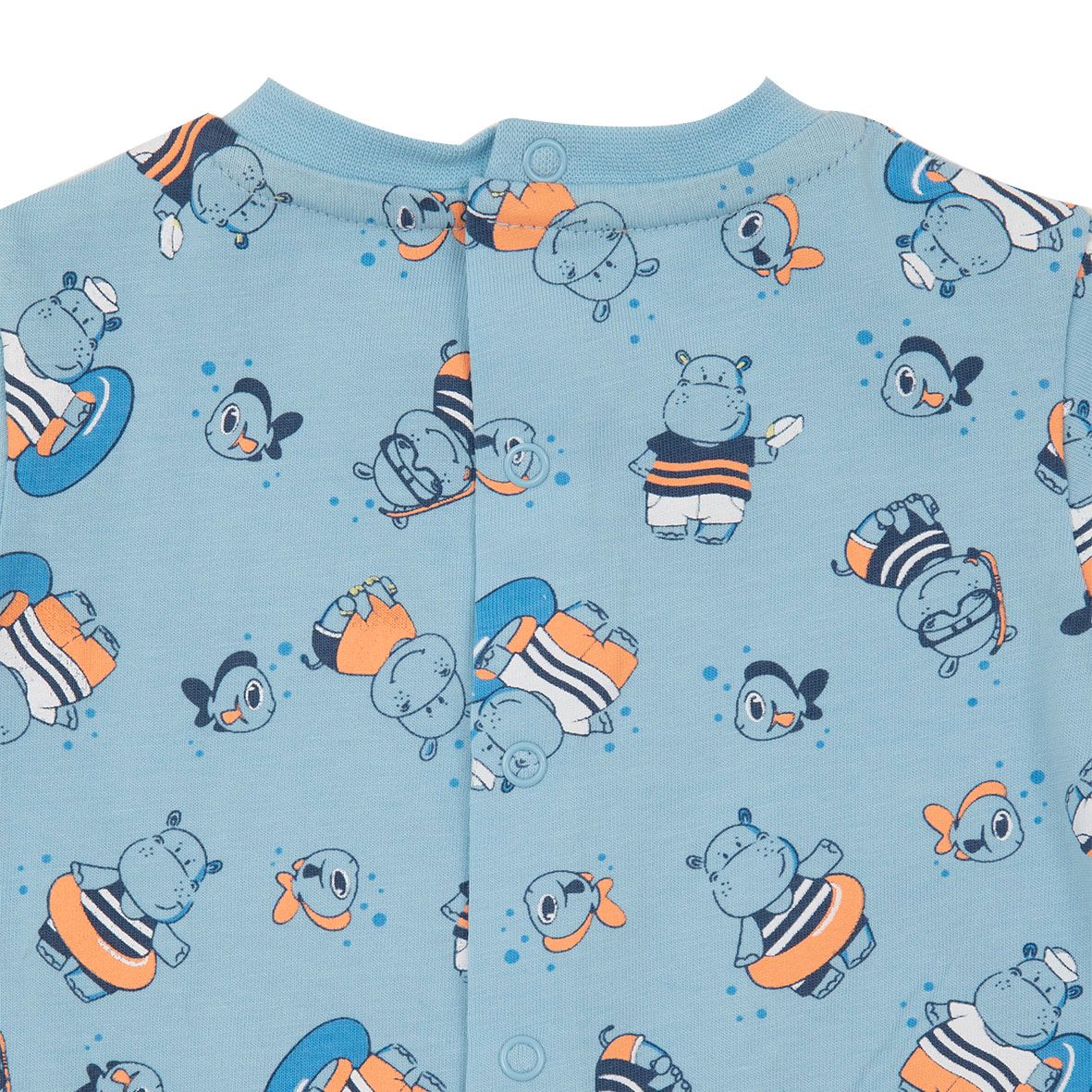 Pagliaccetto neonato hippo allover - Mawi