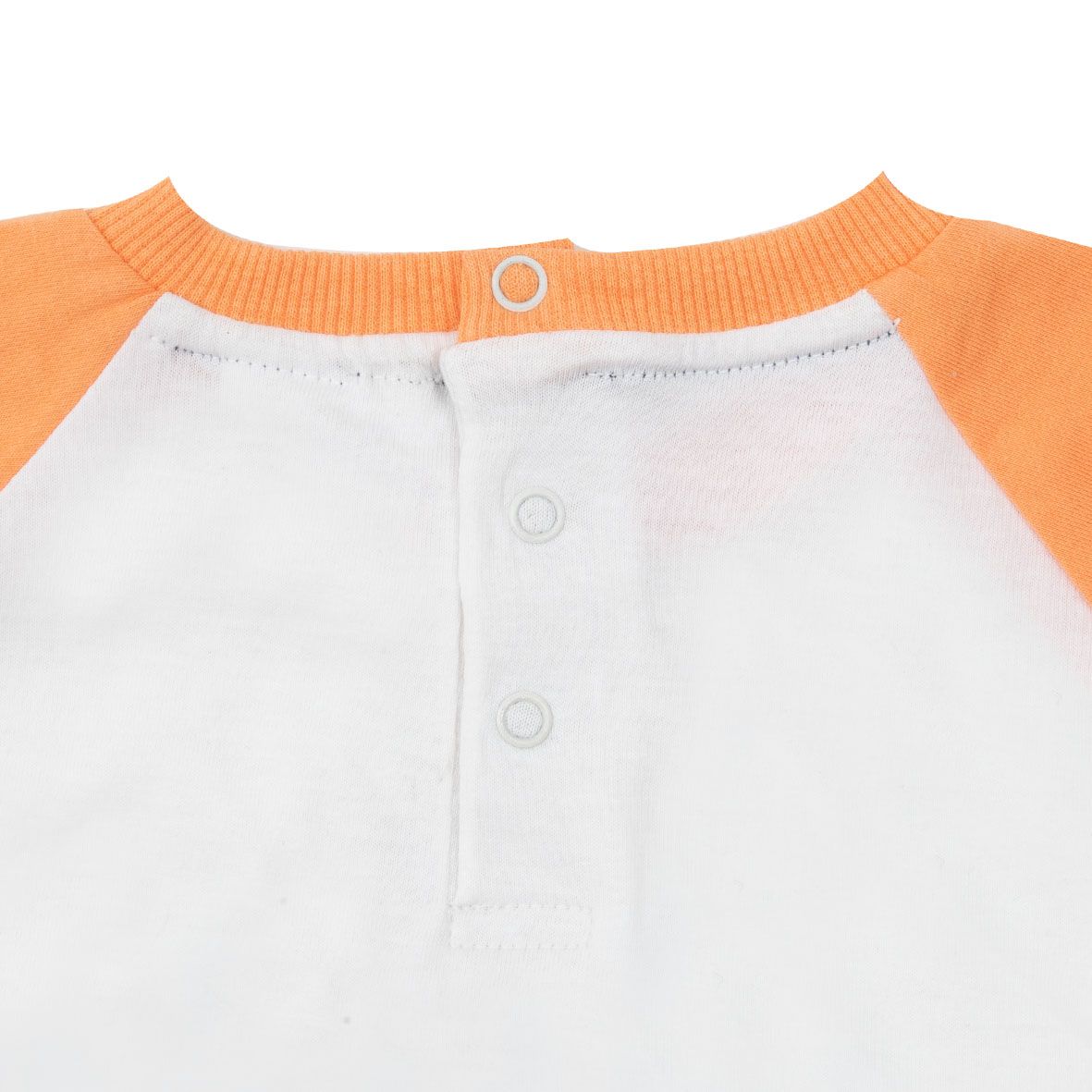 T-shirt jersey bimbo bianca/arancio "squalo" - Mawi