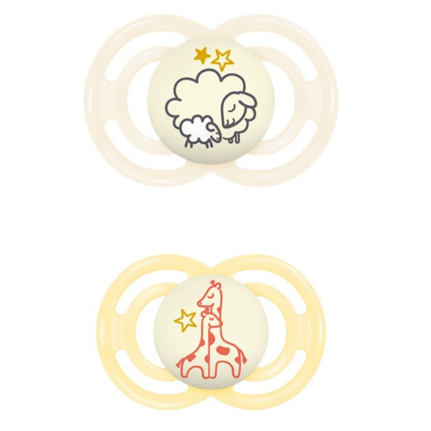 Succhietto perfect night confezione doppia 16+ mesi con porta ciuccio - neutro - mam - Mam