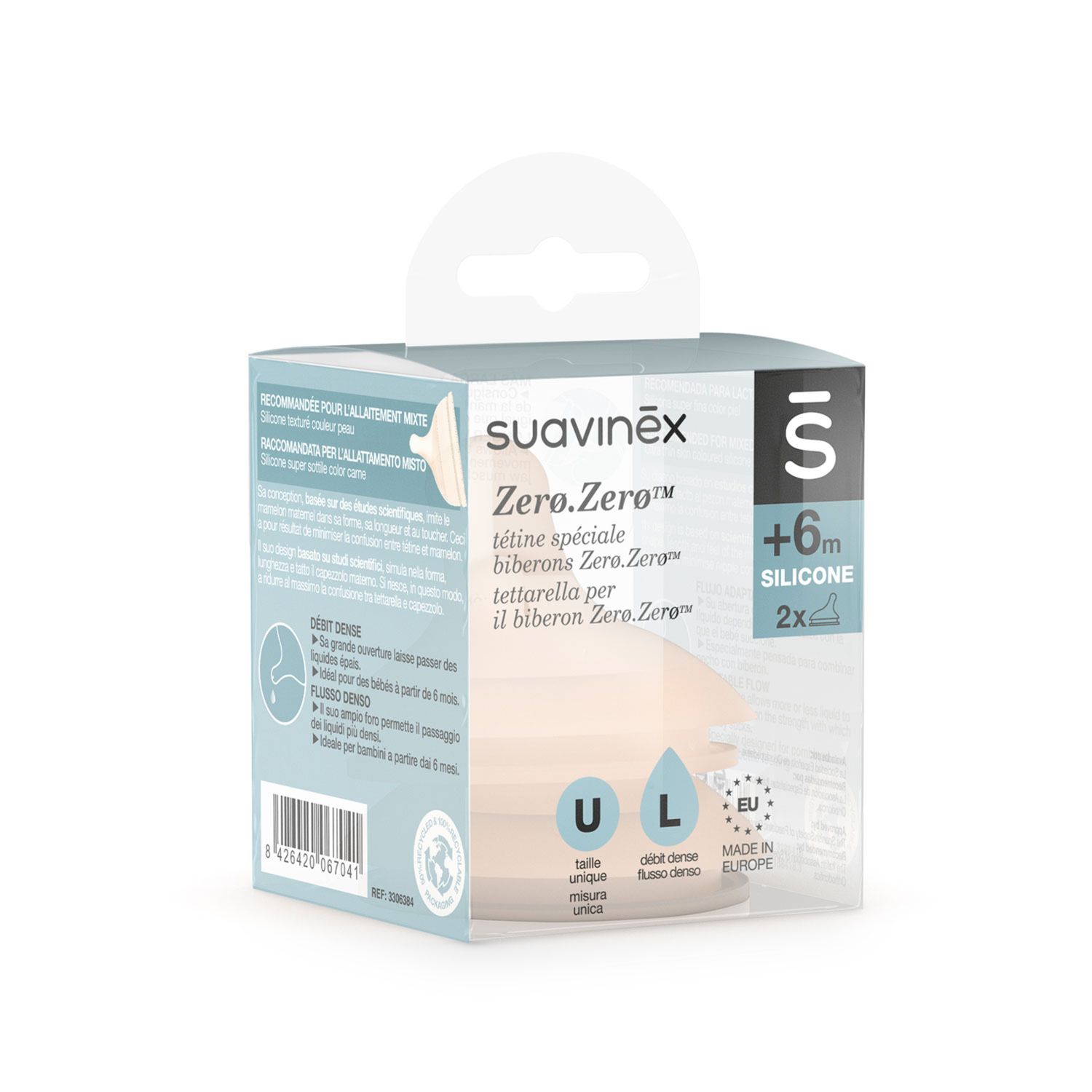 Tettarella zero.zero a flusso denso +6 mesi - suavinex - Suavinex