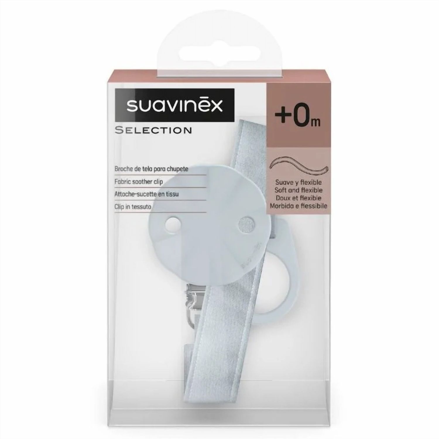Clip per ciuccio wonderland in tessuto azzurro - suavinex - Suavinex