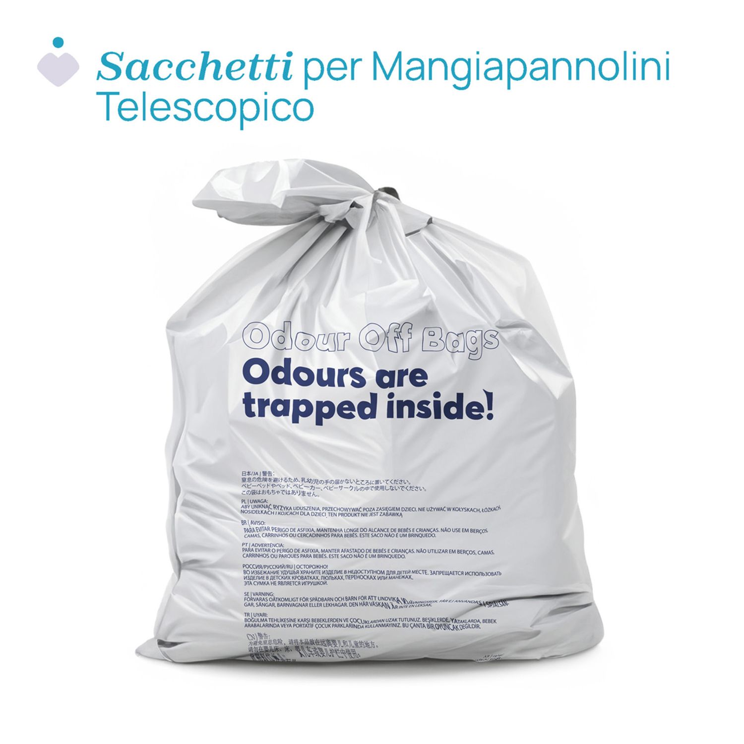 Sacchetti per pattumiera telescopica 15x3 - chicco - Chicco