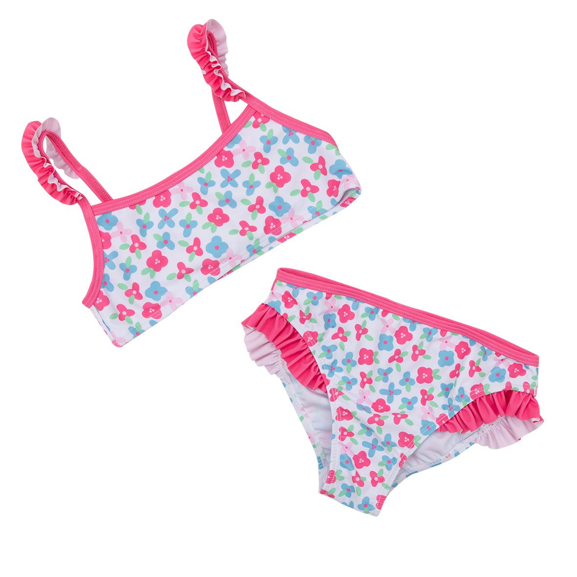 Costume due pezzi bimba multicolor stampa fiori - Mawi