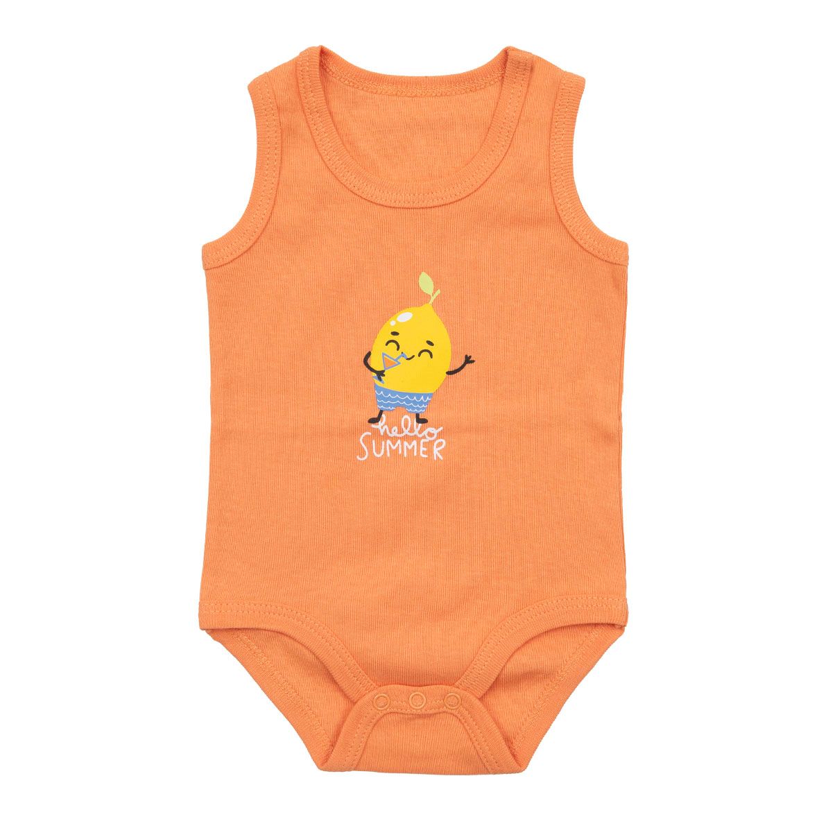 Body a canotta bimbo arancio stampato - Mawi