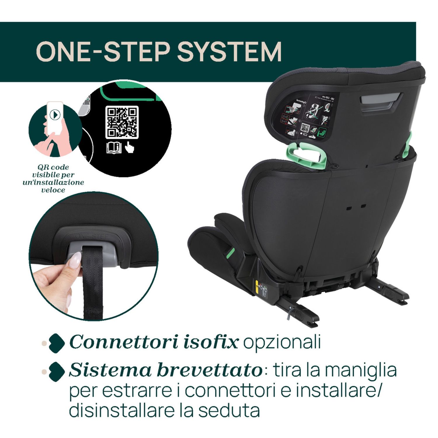 Seggiolino auto quizy i-size black (100–150 cm) - chicco - Chicco