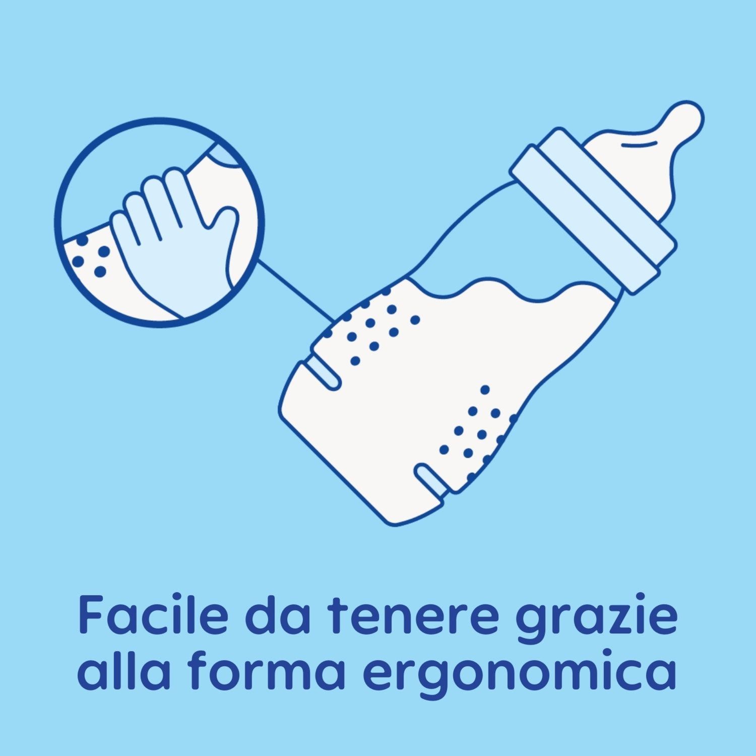 Biberon easy active baby bottle 330 ml 4+ mesi, tettarella misura 3 piatta e simmetrica, azzurro - mam - Mam