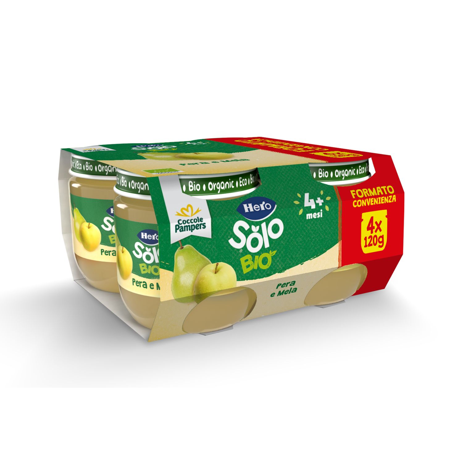 Omogeneizzato solo pera mela 4x120g - hero - Hero