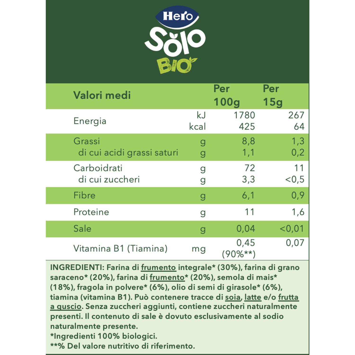 Solo bio multipack minipuff fragola 4x15gr - hero - Hero