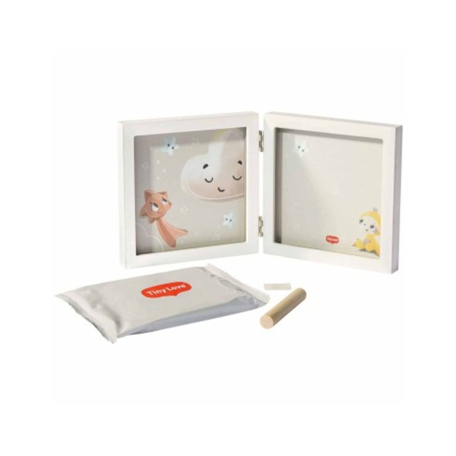 Cornice semplice bianca per impronte e foto del neonato - tiny love - TINY LOVE