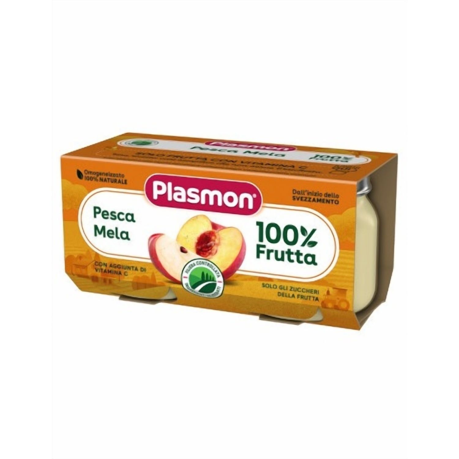 Omogeneizzato pesca mela 2x80g - plasmon - Plasmon