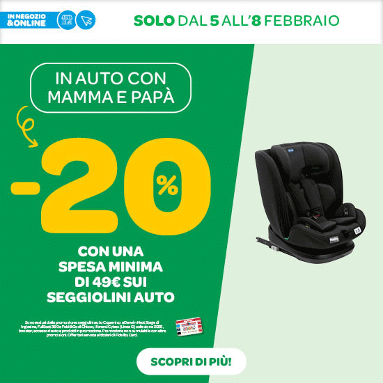 🚗 SEGGIOLINI AUTO -20%🚗