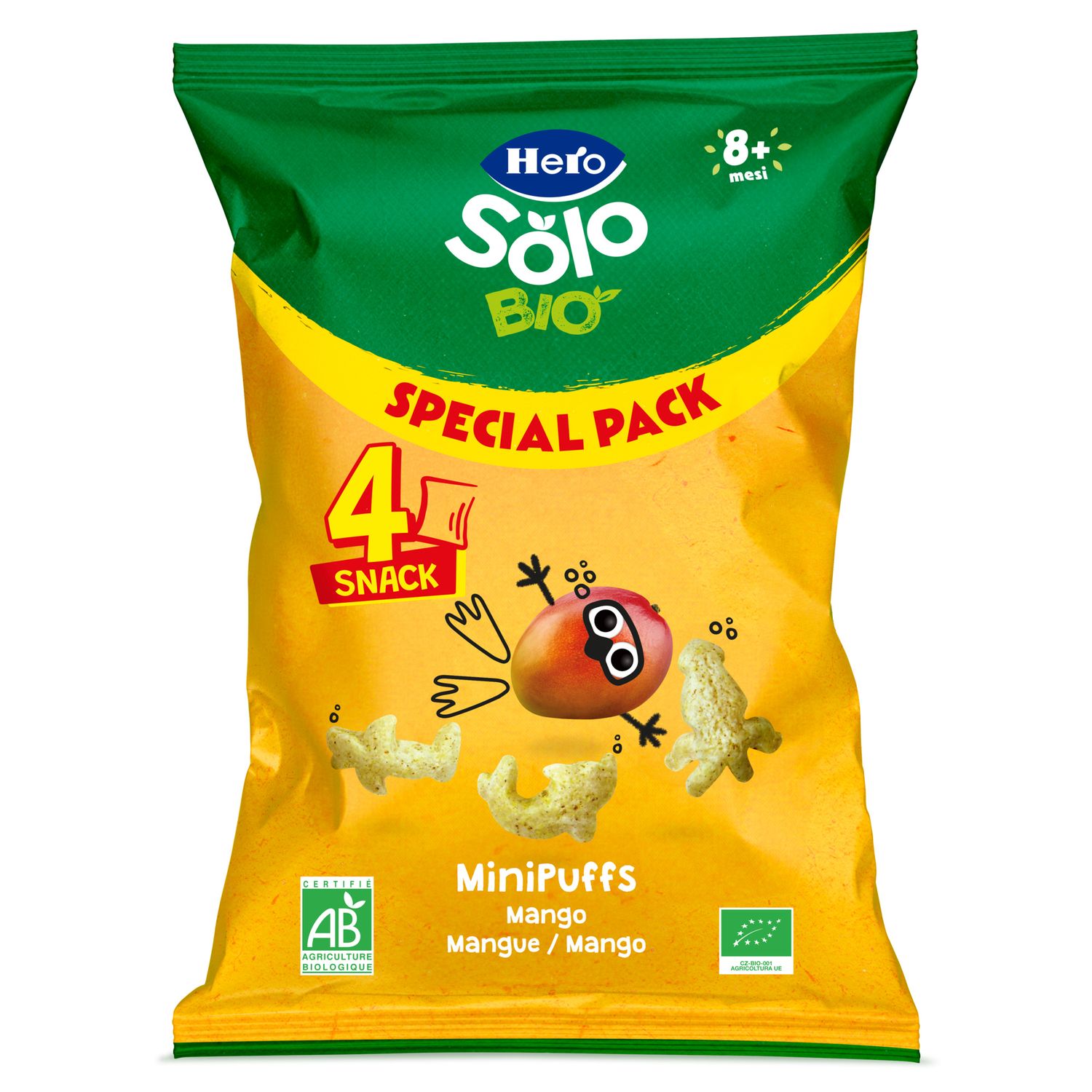 Solo bio multipack minipuff mango 4x15gr - hero - Hero