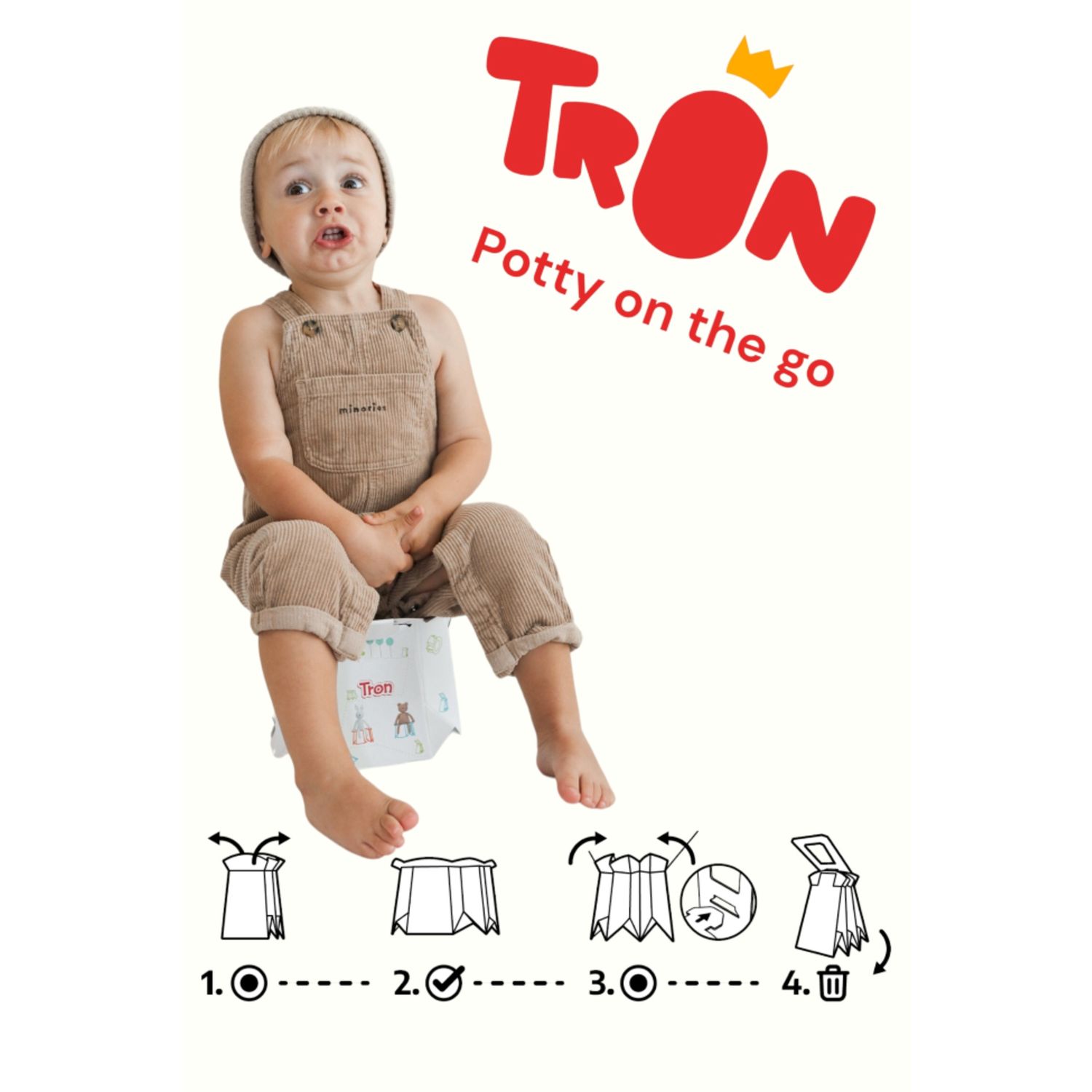 Vasino da viaggio usa e getta monouso biodegradabile per bambini - tron - Tron