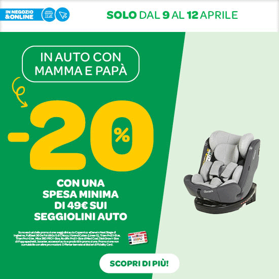 🚗 SEGGIOLINI AUTO -20%🚗
