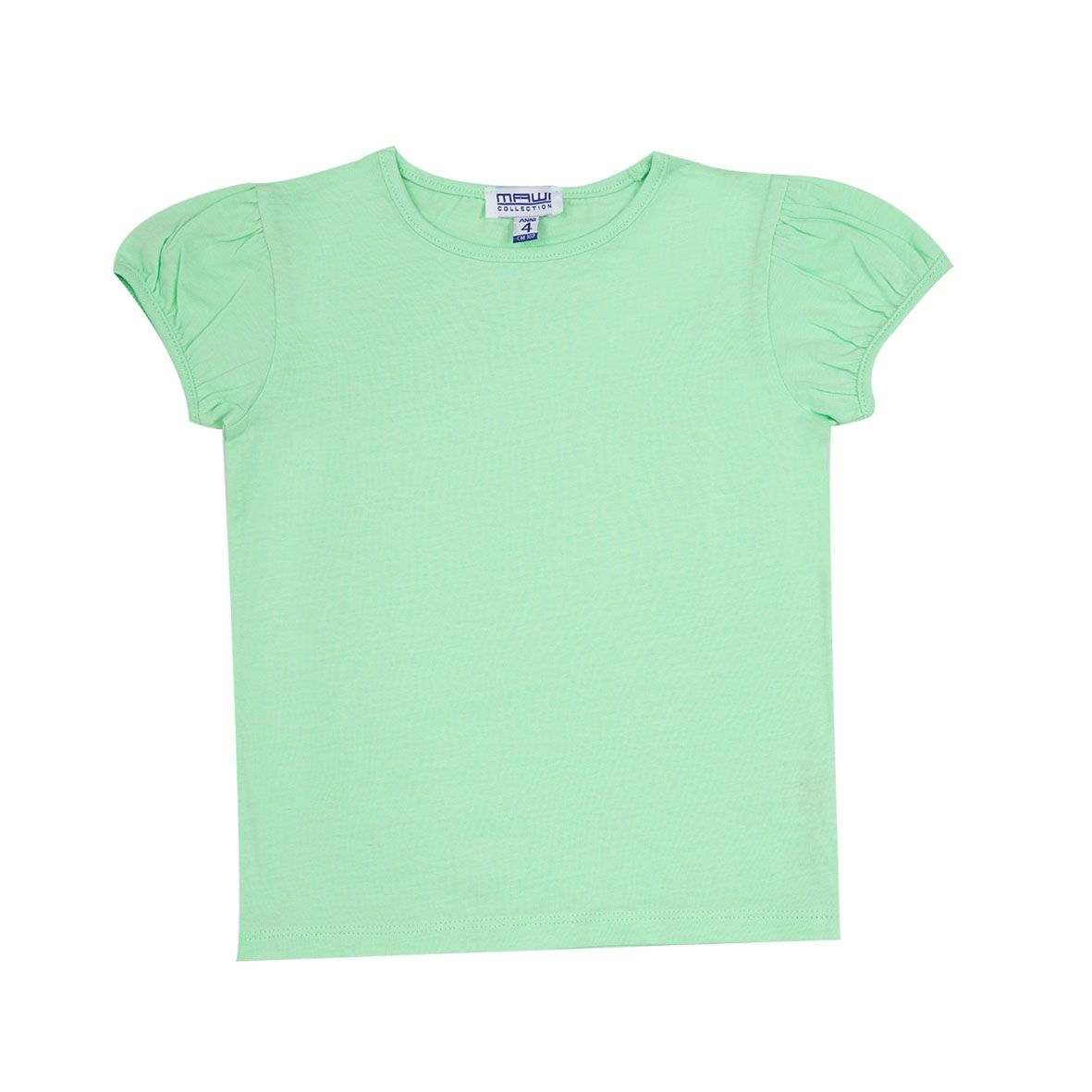 T-shirt basica jersey con maniche a sbuffo verde acqua - mawi - Mawi