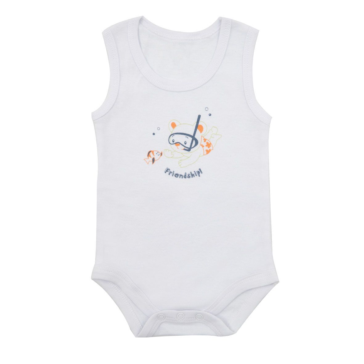 Body bimbo bianco stampa orsetto - Mawi