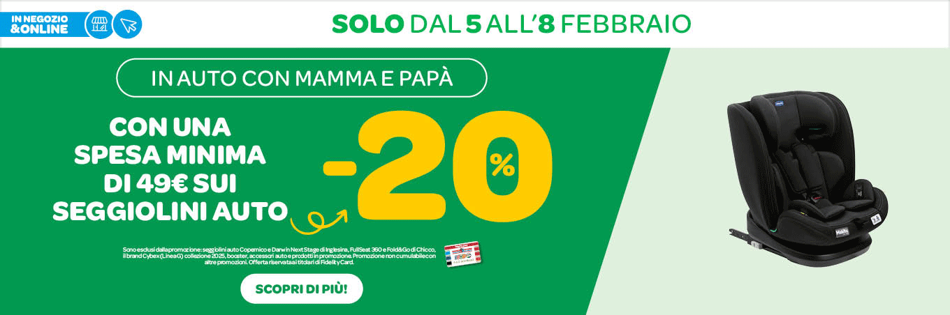 🚗 SEGGIOLINI AUTO -20%🚗