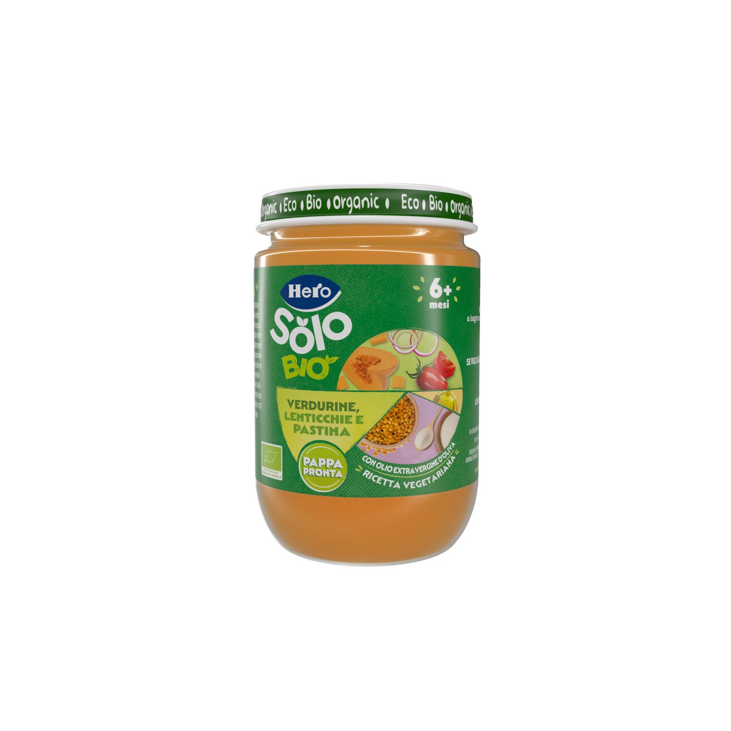 Omogeneizzato solo pastina lenticchie verdurine 190g - hero - Hero