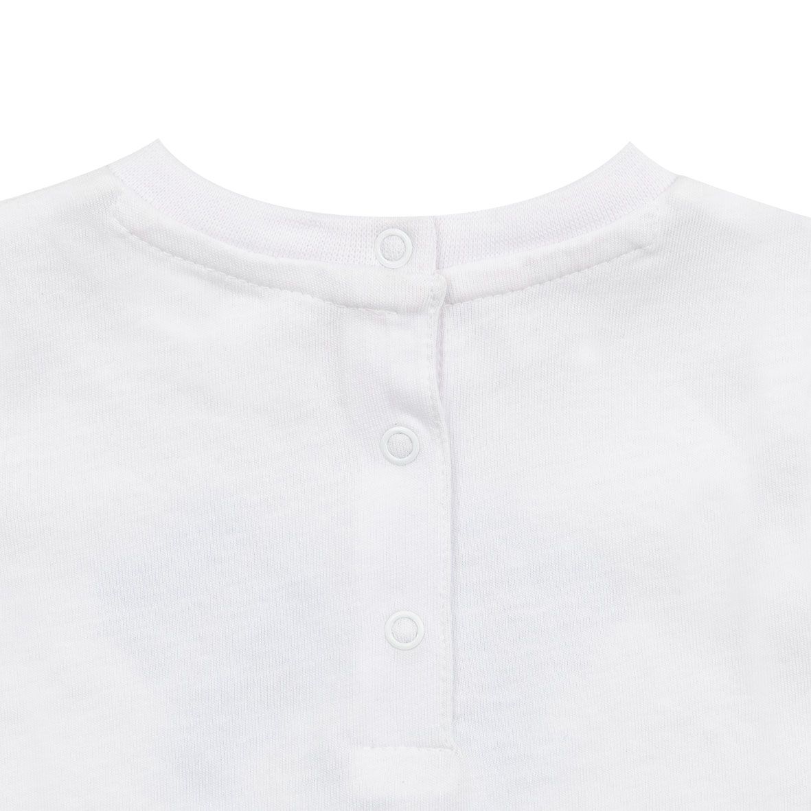 T-shirt bimbo bianca stampa cane - Mawi