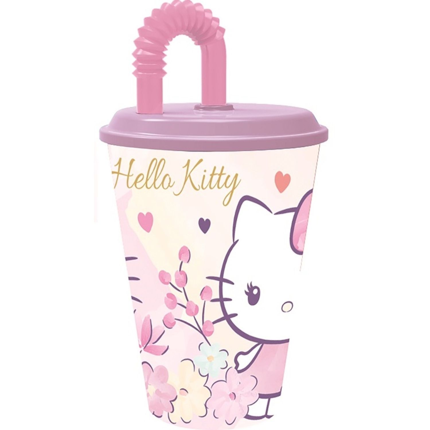 Bicchiere sport con cannuccia - hello kitty - Hello Kitty