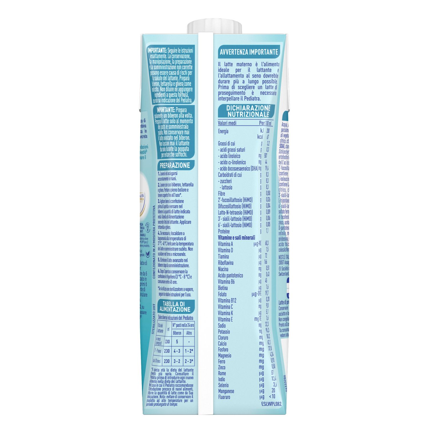 Nidina optipro 6-12 mesi latte di proseguimento liquido 500ml - nestlé - NESTLE'