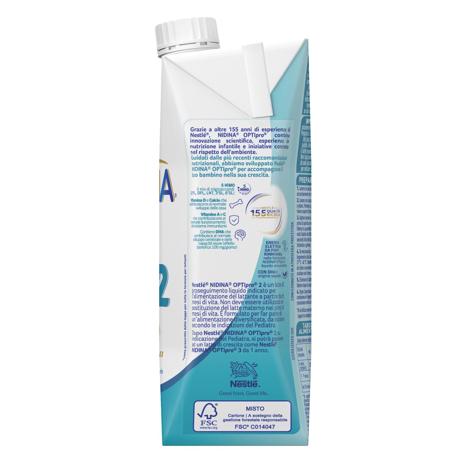 Nidina optipro 6-12 mesi latte di proseguimento liquido 500ml - nestlé - NESTLE'