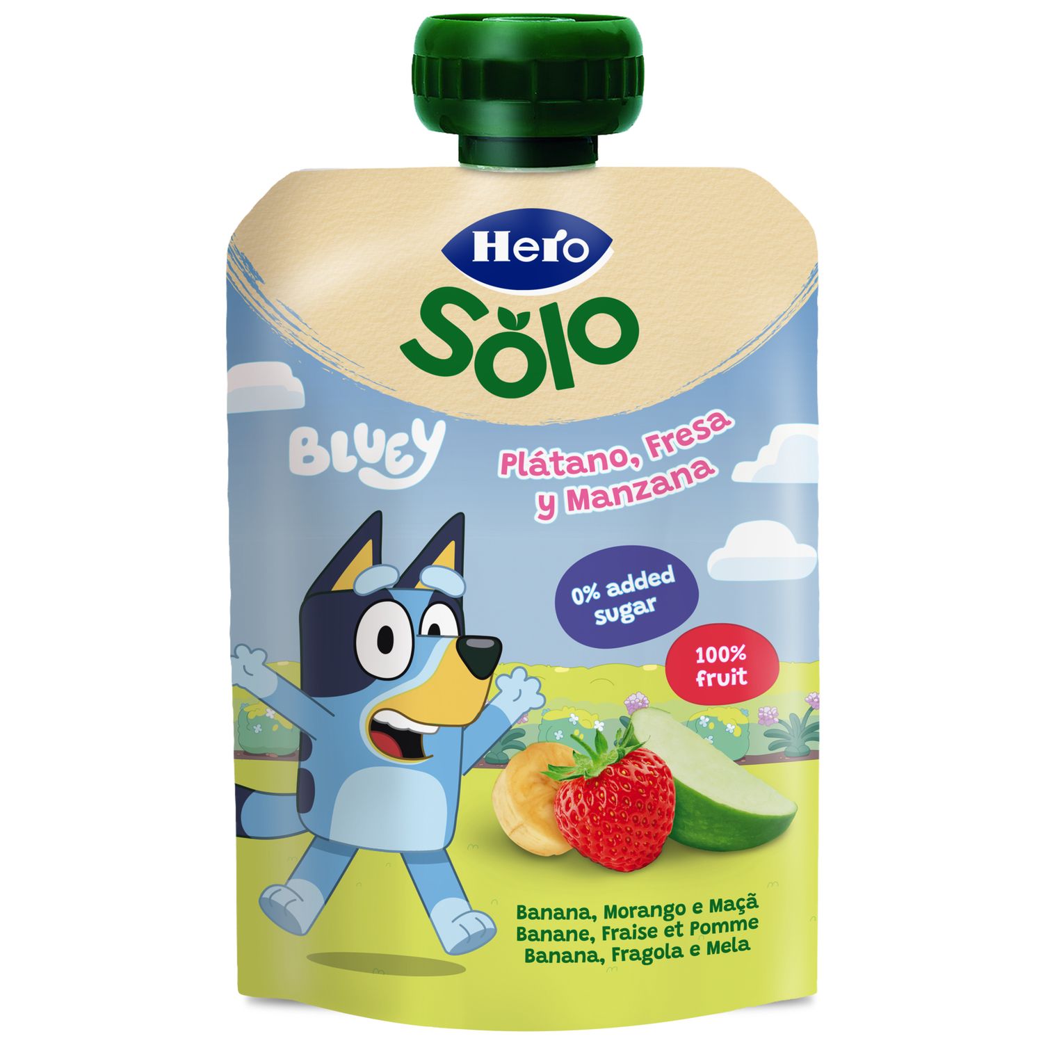 Pouch bluey mela banana fragola 100g - hero - Hero