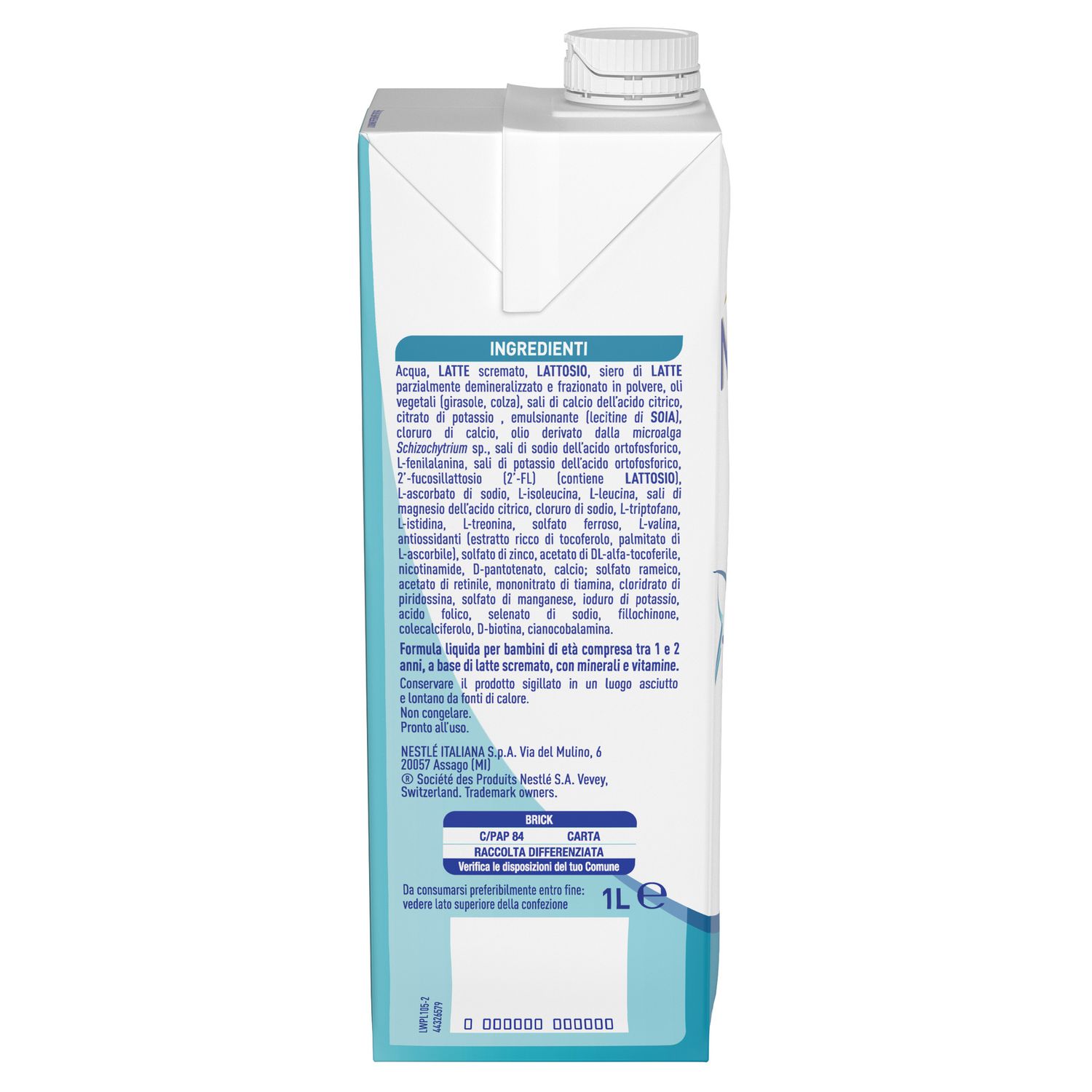 Latte di crescita liquido nidina optipro 3 dai 12 mesi. brick da 1l - nestlé - NESTLE'