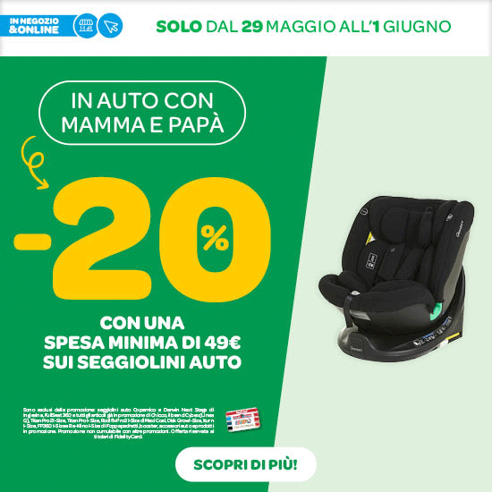 🚗 SEGGIOLINI AUTO -20%🚗