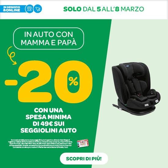 🚗 SEGGIOLINI AUTO -20%🚗