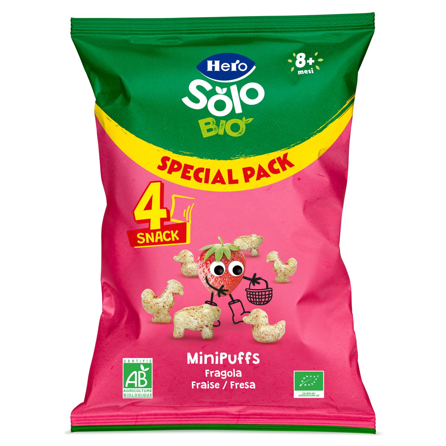 Solo bio multipack minipuff fragola 4x15gr - hero - Hero