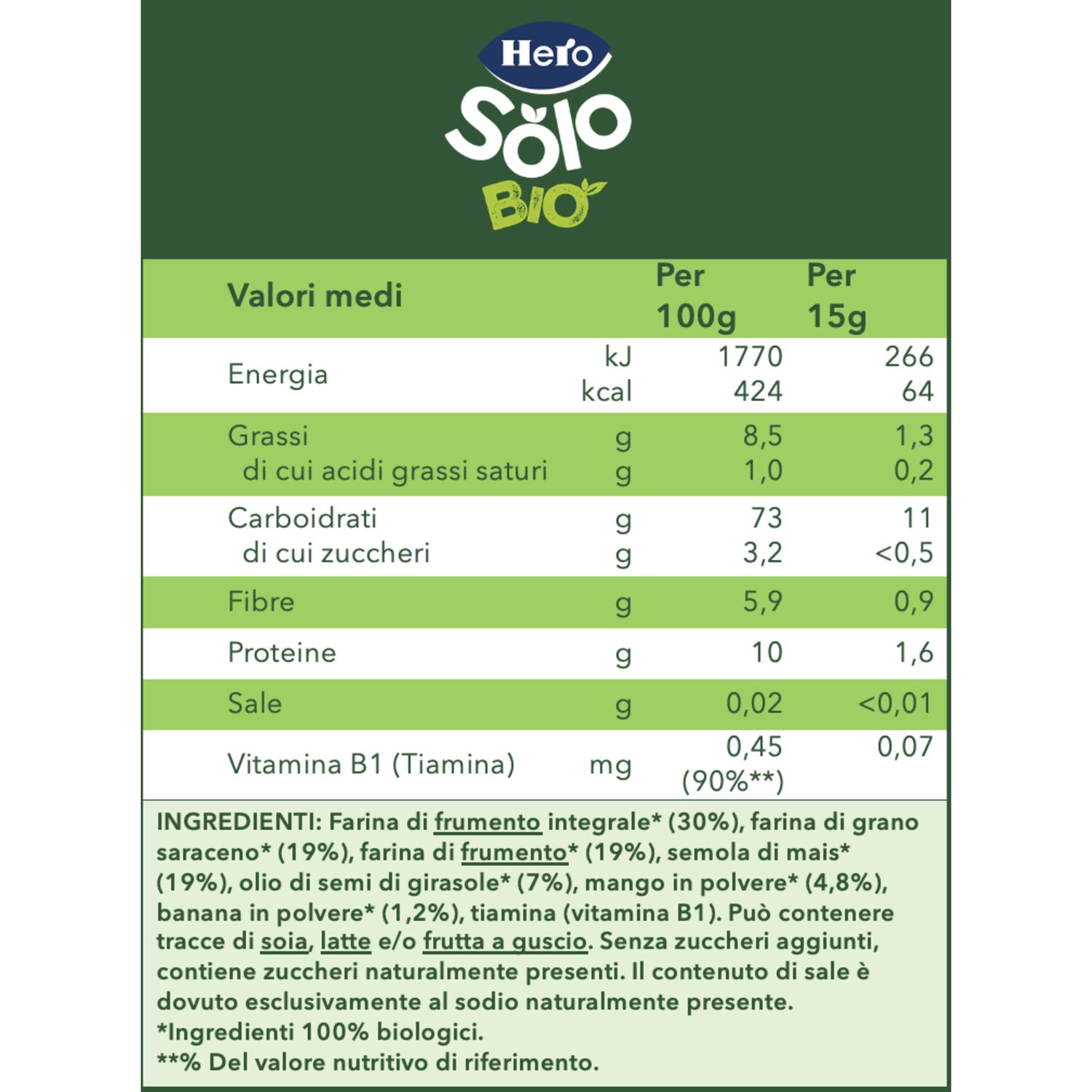 Solo bio multipack minipuff mango 4x15gr - hero - Hero