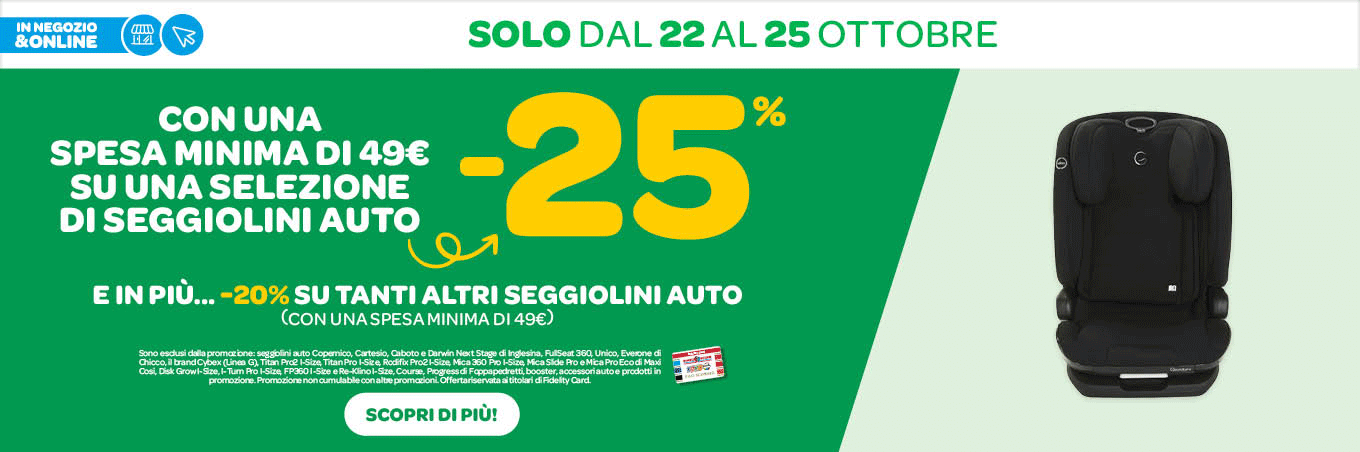 🚗 SEGGIOLINI AUTO -20%🚗