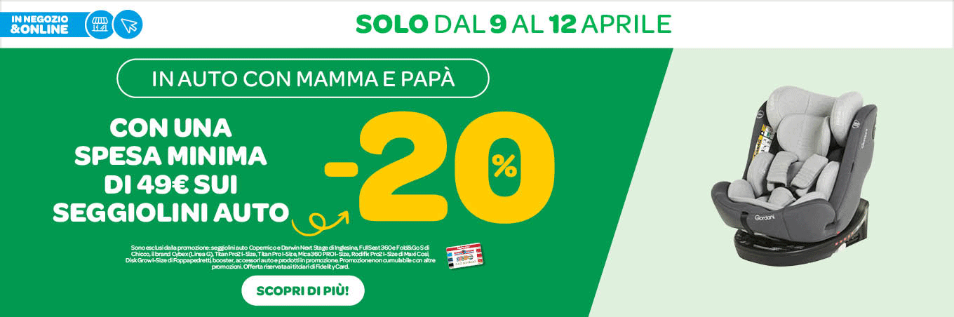 🚗 SEGGIOLINI AUTO -20%🚗