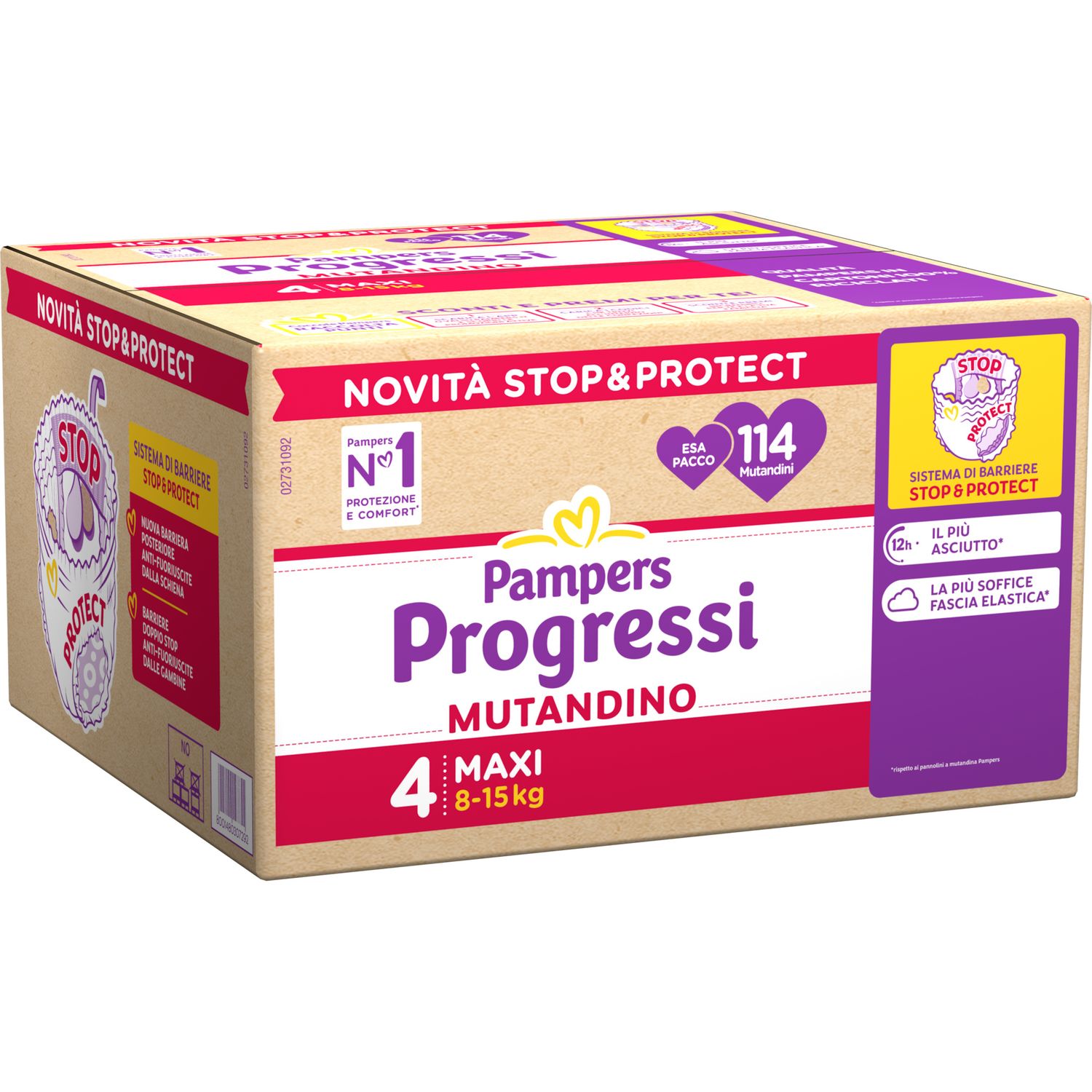 Progressi mutandino taglia 4 maxi esa pacco x114 - pampers - Pampers